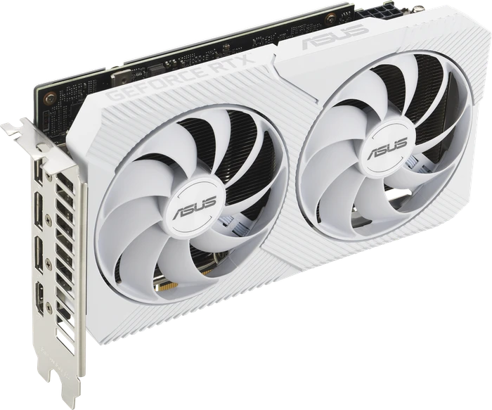 ASUS Dual GeForce RTX 3060 White OC, DUAL-RTX3060-O8G-WHITE, 8GB GDDR6, HDMI, 3x DP