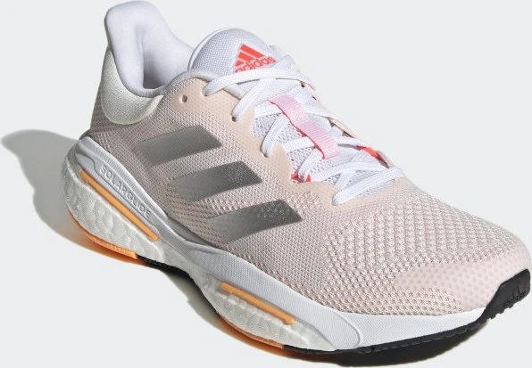 adidas Solar Glide 5 core white/silver metallic/light flash orange (Damen)
