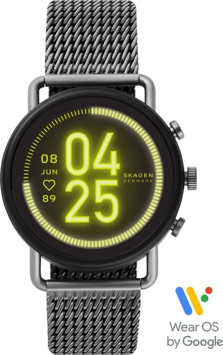 Skagen Connected Falster 3 grau mit Milanaise-Armband grau