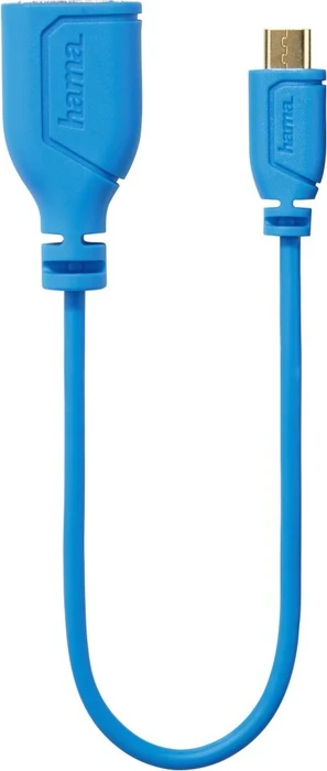 Hama Micro-USB-OTG-Adapterkabel Flexi-Slim, 0.15m, blau