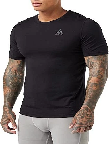 Odlo Natural 100% Merino Warm Funktionsshirt kurzarm schwarz (Herren)