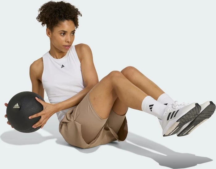 adidas Aeroready Made For Trainining Minimal 2in1 Hose kurz chalky brown/black (Damen)