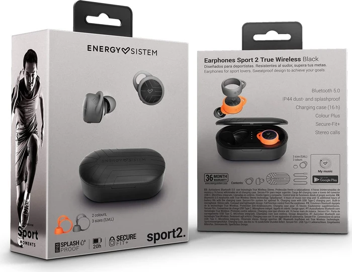 Energy Sistem Sport 2 True Wireless Black