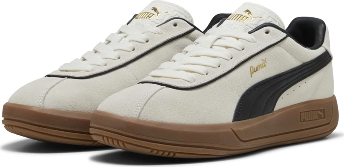 Puma Club Klassika Wildleder warm white/puma black/puma gold (Damen)