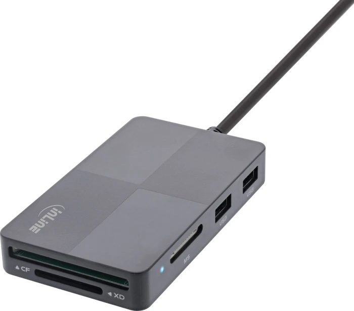 InLine Multi Cardreader Hub, USB-C 3.0/USB-A 3.0 [Stecker]