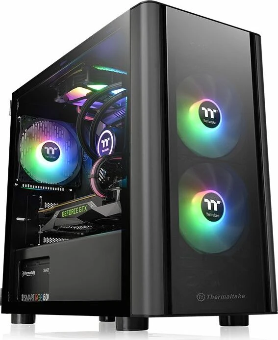 Thermaltake V150 TG, schwarz, Glasfenster