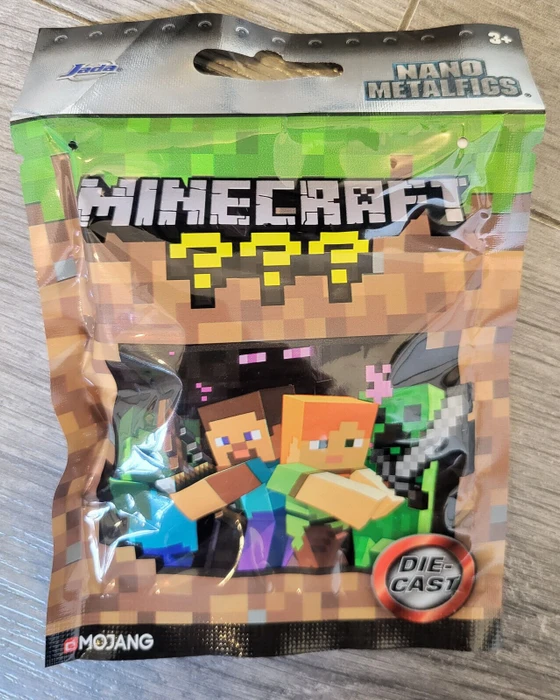 Jada Toys Minecraft Nanofigs Blind Pack Vague 2 - Figurine Métal 4 Cm - Collection Aléatoire 12 Modèles