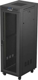 Lanberg 19" Rackschrank 37HE, LCD, freistehend, Flat Pack, V2, Gitternetztür, IP20, RAL 9004, 800mm tief