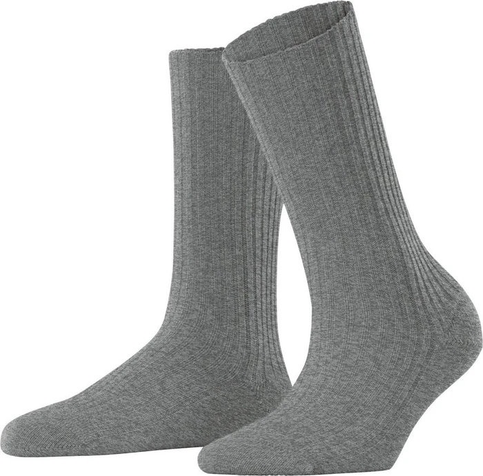 Falke Cosy Wool Boot Socken light greymel. (Damen)