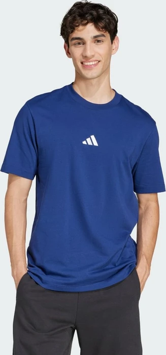 adidas Essentials Small Logo Single Jersey T-Shirt kurzarm dark blue/white (Herren)
