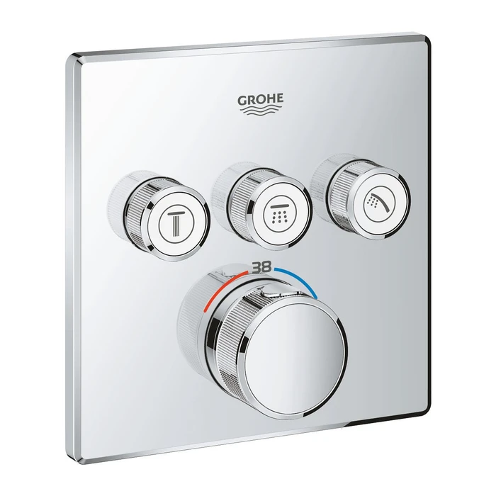 Grohe Grohtherm SmartControl Thermostat mit 3 Ventilen chrom