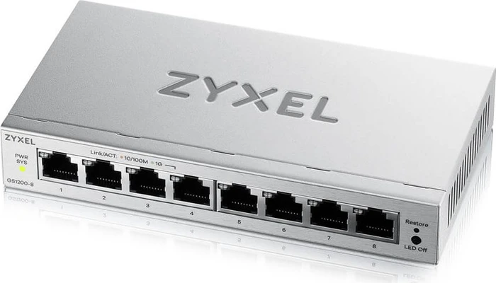 Zyxel GS1200 Desktop Gigabit Smart Switch, 8x RJ-45