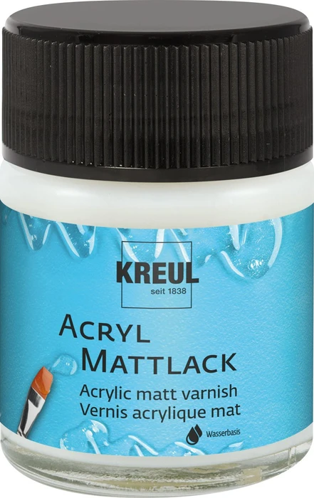 Kreul Acryl Mattlack auf Wasserbasis, transparent, 50ml