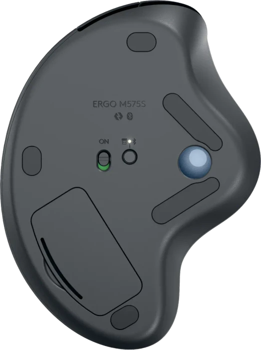 Logitech Ergo M575S Silent Wireless Trackball, Graphite, Logi Bolt, Bluetooth