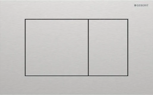 Geberit Sigma40 Betätigungsplatte eckig, 2-Mengen-Spülung, gebürstet, easy-to-clean-beschichtet
