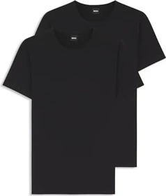Hugo Boss Stretch Baumwolle 2er-Pack T-Shirt kurzarm schwarz (Herren)