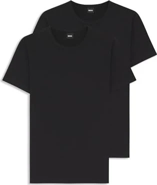 Hugo Boss Stretch Baumwolle 2er-Pack T-Shirt kurzarm schwarz (Herren)