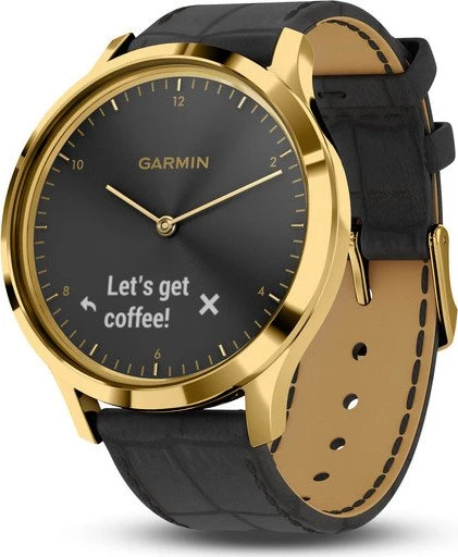 Garmin vivomove HR Premium Aktivitäts-Tracker gold/schwarz