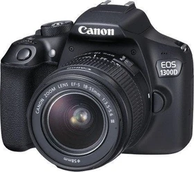 Canon EOS 1300D schwarz mit Objektiv EF-S 18-55mm 3.5-5.6 und EF 75-300mm 4.0-5.6 III