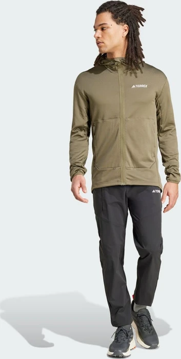 adidas Terrex Xperior LIGHT HoodED Fleece Jacke olive strata (Herren)