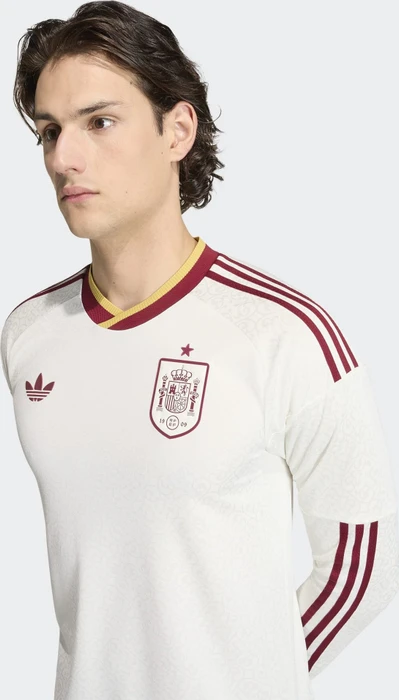adidas FIFA WM 2026 Spanien Authentic Auswärtstrikot langarm off white (Junior)