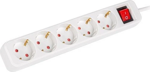 Lanberg STECKDOSENLEISTE PS1, 5-fach, 3m, weiß