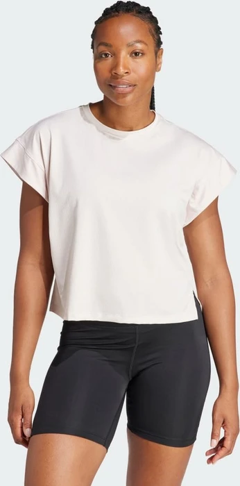 adidas Studio Funktionsshirt kurzarm putty mauve/grey two (Damen)