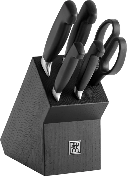 Zwilling Vier Sterne Messerblock-Set schwarz, 6-tlg.