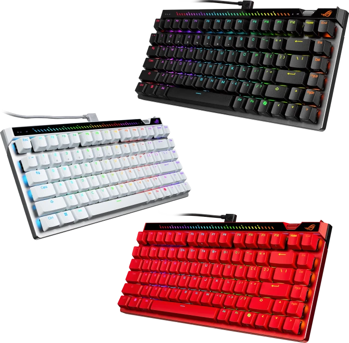 ASUS ROG Falchion Ace 75 HE, Lava Red, ROG HFX V2 Magnetic, USB, US