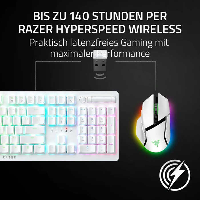 Razer Basilisk V3 Pro 35K White Edition, USB/Bluetooth