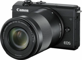Canon EOS M200 schwarz mit Objektiv EF-M 15-45mm 3.5-6.3 IS STM und EF-M 55-200mm 4.5-6.3 IS STM