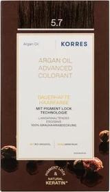 Korres Argan Oil Permanent Hair Colorant Haarfarbe 5.7 schokobraun hell