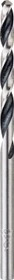 Bosch Professional Metall HSS Metallspiralbohrer, 3x33x61mm, 2 Stück
