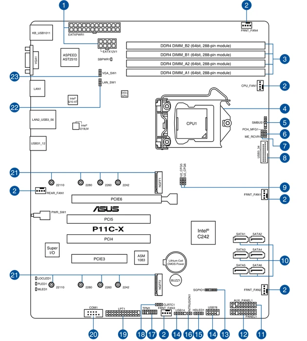 ASUS P11C-X (Intel 1151 v2)
