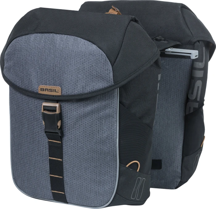 Basil Miles Doppeltasche MIK Gepäcktasche grau/schwarz
