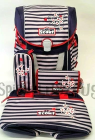 Scout Sunny Happy Stripes Schultaschen-Set, 4-tlg.