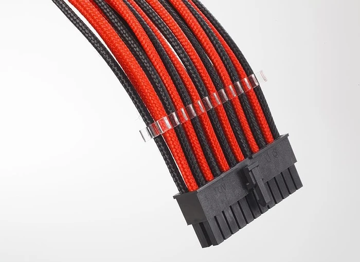 Phanteks Verlängerungskabel Kit für Netzteile, schwarz/rot, 500mm