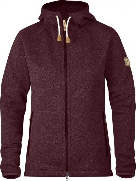 Fjällräven Övik Fleece Hoodie Funktionsjacke dark garnet (Damen)