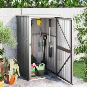 vidaXL Metall Gerätehaus 88x89cm grau