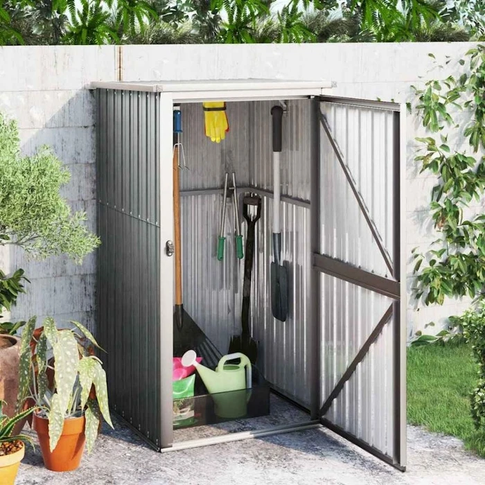 vidaXL Metall Gerätehaus 88x89cm grau