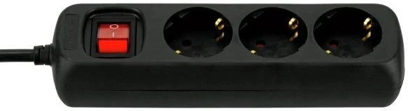 REV Ritter Powersplit-Steckdosenleiste 3+1, 4-fach, 5m, schwarz
