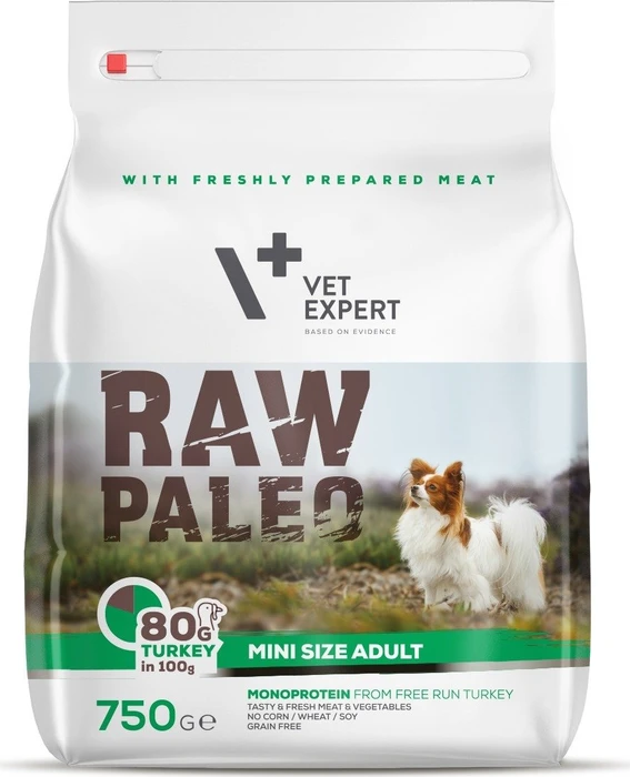 VetExpert Hundetrockenfutter Raw Paleo Adult Mini, 750g