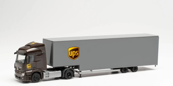 Herpa Mercedes-Benz Actros Streamspace 2.3 Jumbokoffer-Sattelzug UPS