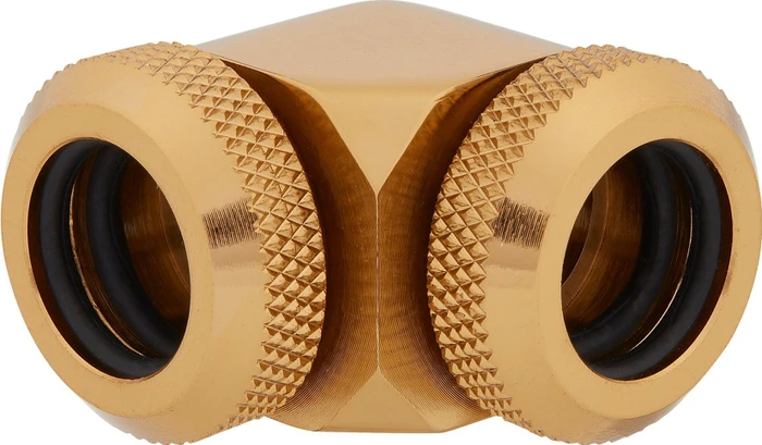 Corsair Hydro X Series XF Hardline, OD Fitting 90° 12mm, gold, 2er-Pack