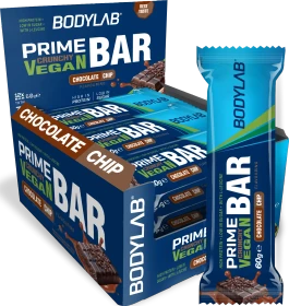 BodyLab24 Prime Crunchy Vegan Protein Bar Chocolate Chip 720g (12x 60g)