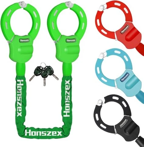 Honszex Electric Scooter Handschellen Kettenschloss, Schlüssel