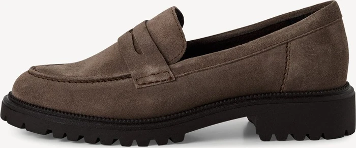 Tamaris Lederslipper taupe (Damen)