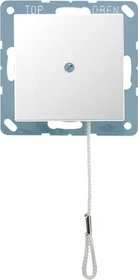 Jung Serie A Zug-Wechselschalter 10AX 250V, aluminium