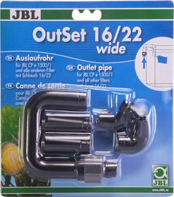JBL OutSet wide - Wasserrücklauf-Set mit Breitstrahlrohr für Außenfilter von Aquarien, 16/22mm