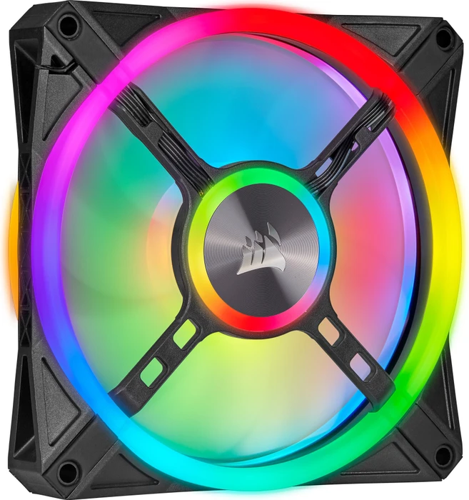 Corsair QL Series iCUE QL120 RGB PWM Triple Fan Kit, schwarz, LED-Steuerung, 120mm, 3er-Pack